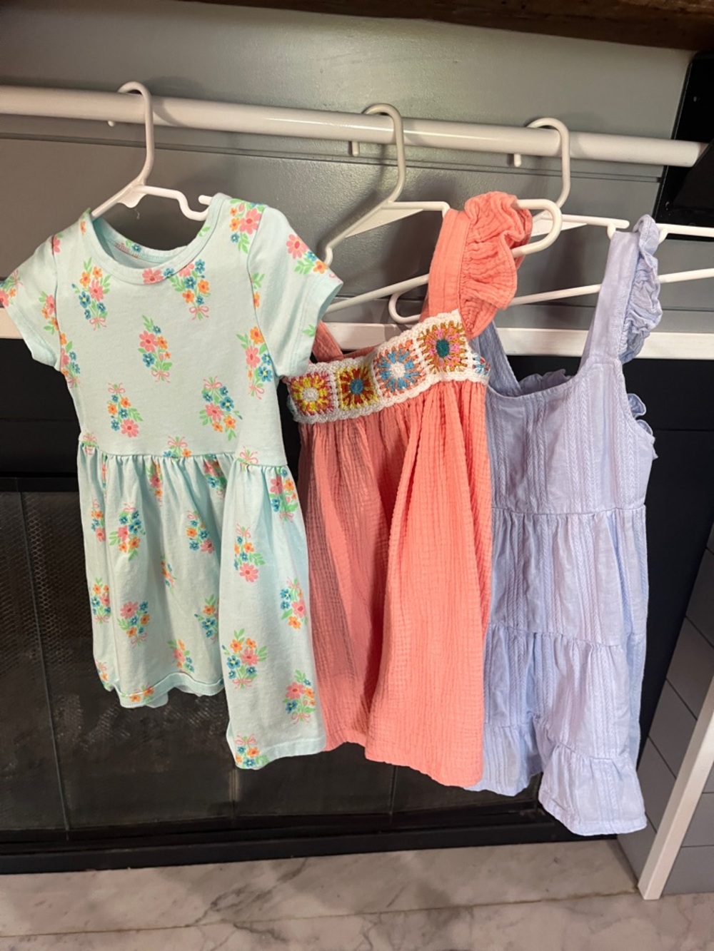 Girls' Coral Crochet-Trim Sundress - Kids Dress - Picture 2 of 7
